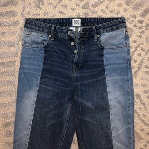 split color jeans